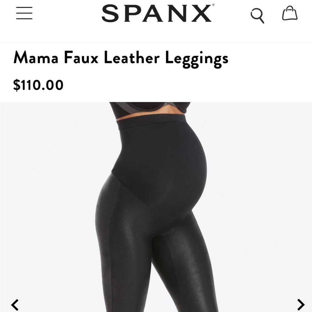 Spanx Maternity Faux Leather Leggings